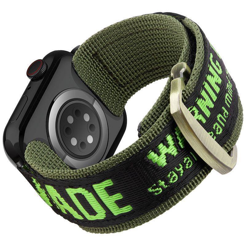 Correa de nailon trenzada con hebilla de metal para Apple Watch "Outdoor Band"