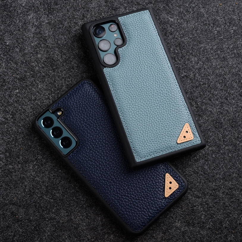 Funda de piel de vacuno de primera calidad para Samsung 