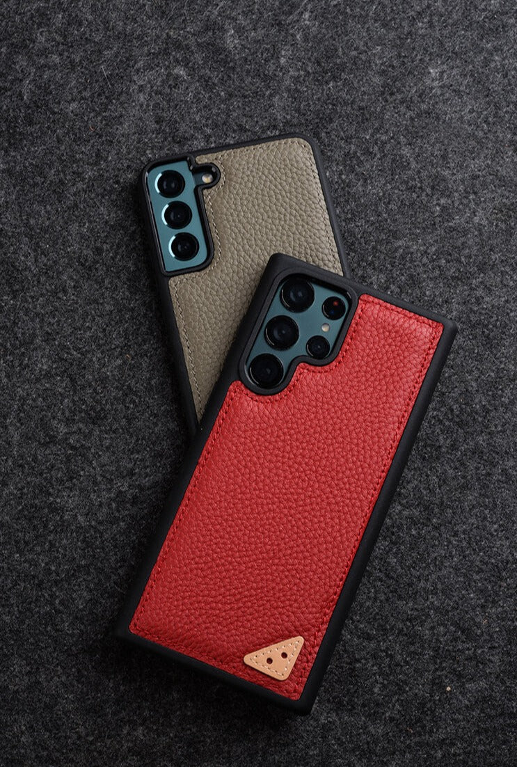 Funda de piel de vacuno de primera calidad para Samsung 