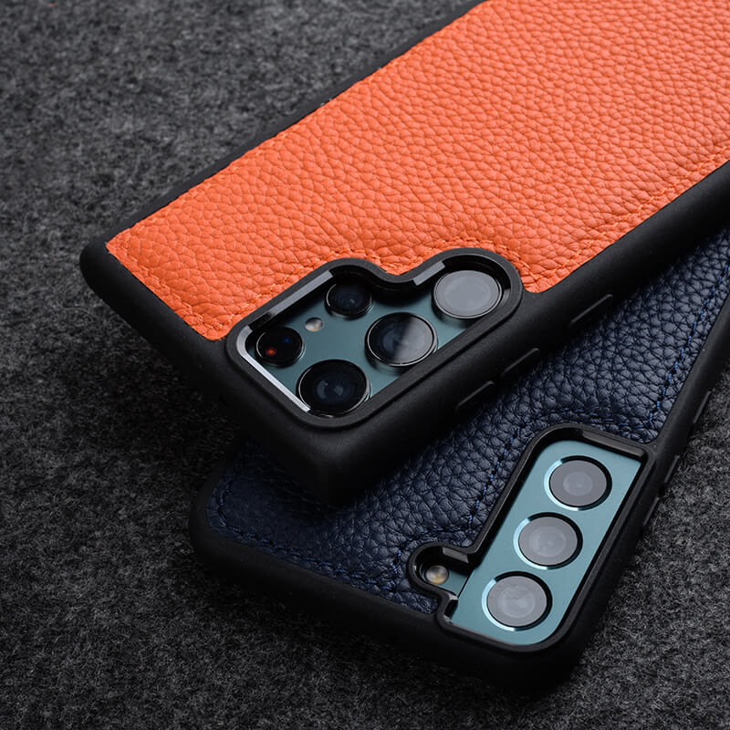 Funda de piel de vacuno de primera calidad para Samsung 