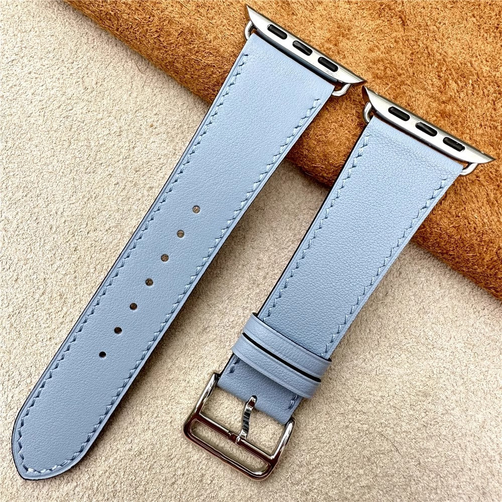 Apple watch genuine leather hand-stitched strap