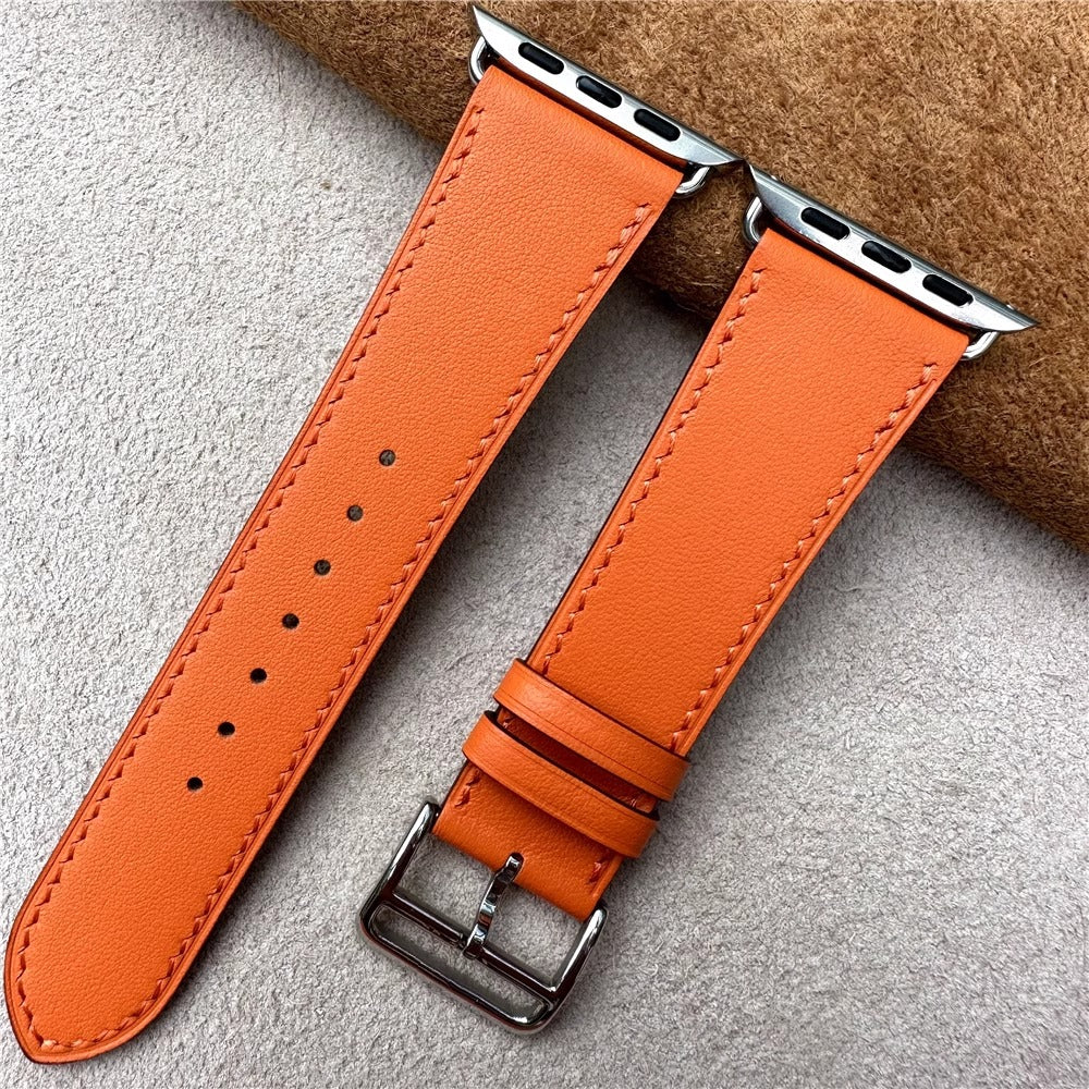 Apple watch genuine leather hand-stitched strap