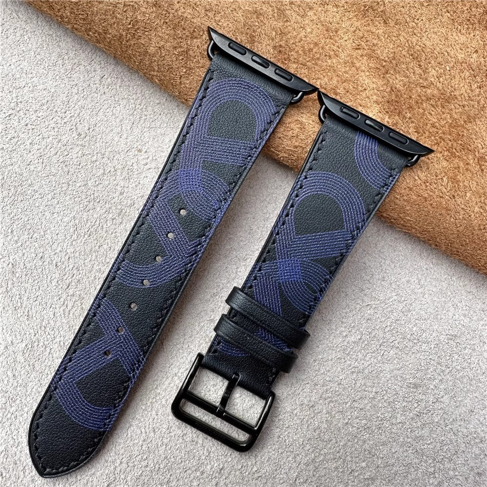 Apple watch genuine leather hand-stitched strap