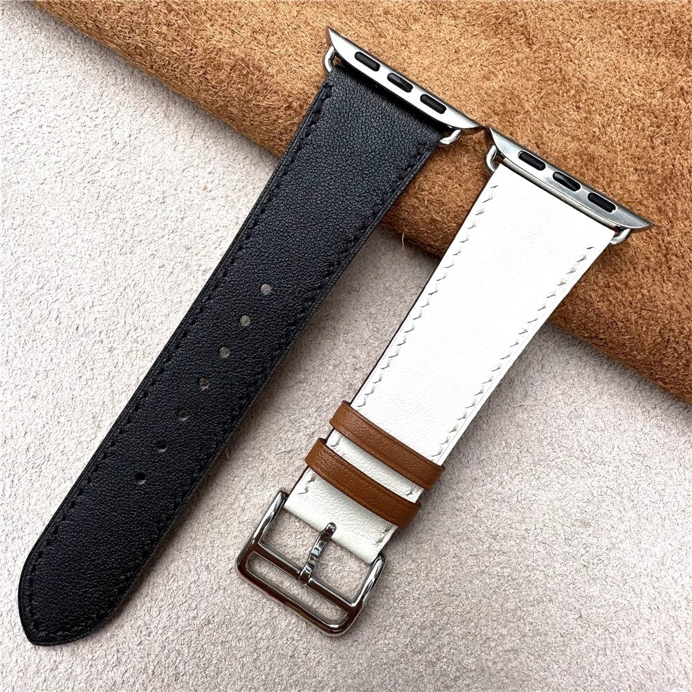 Apple watch genuine leather hand-stitched strap