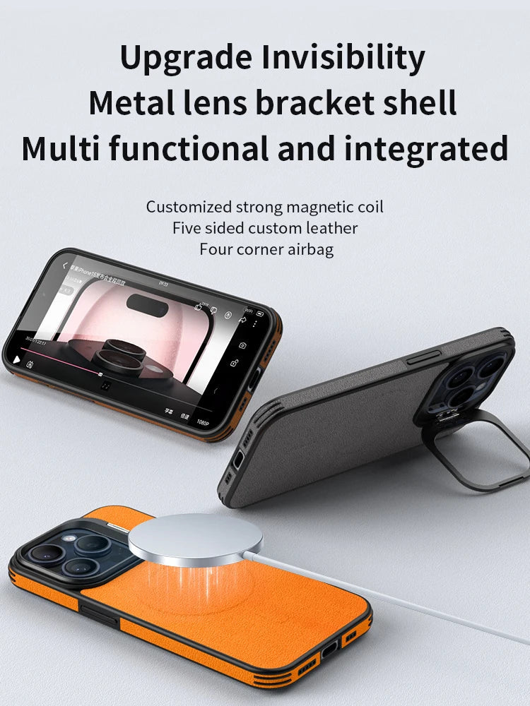 Metal lens hidden bracket shell