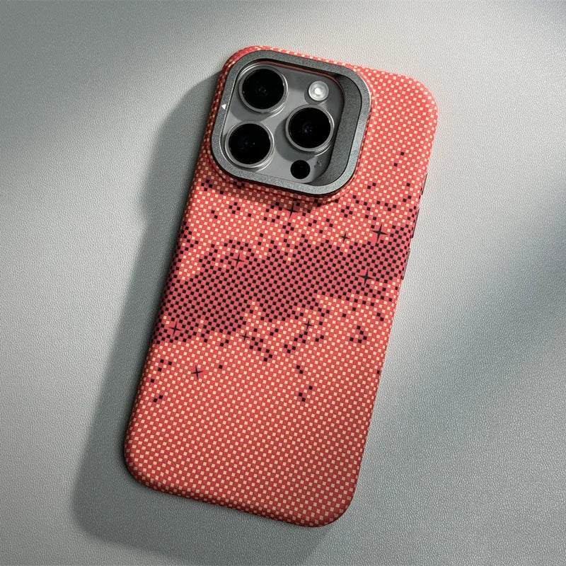 Funda con soporte con textura de píxeles