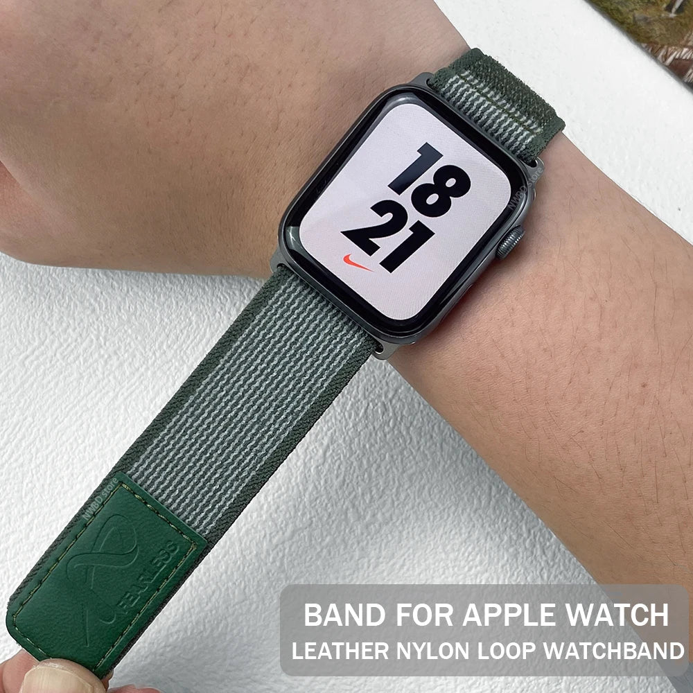 Nylon Leather Apple Watch Band