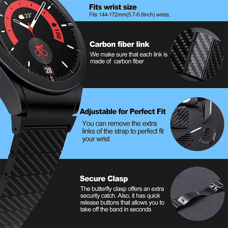 Lückenloses Carbonfaserarmband für die Samsung Galaxy Watch