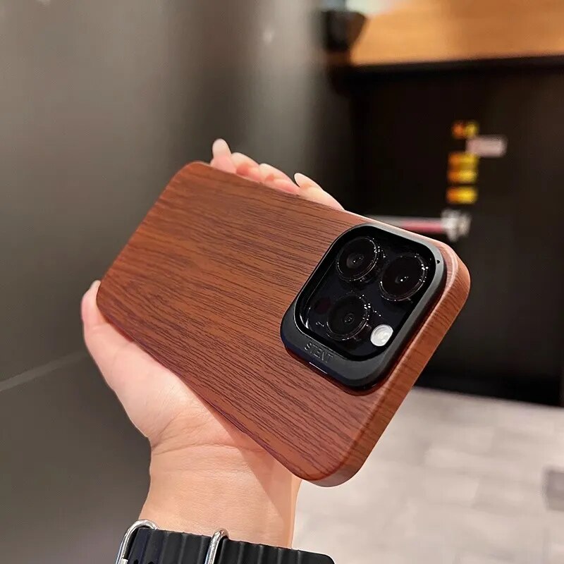 Wood Texture Lens Holder Cover