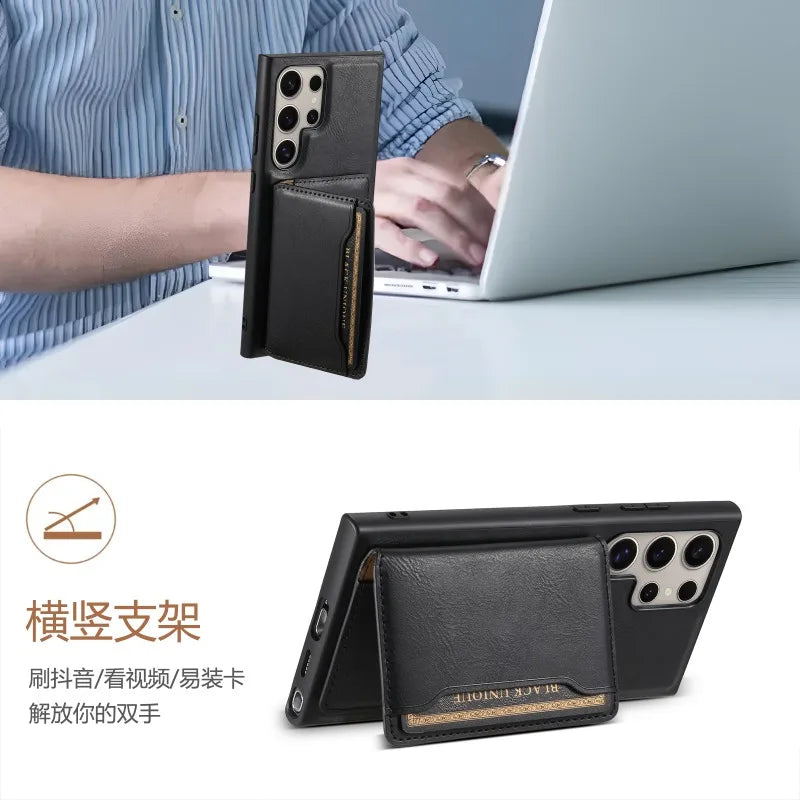 Magnetic Wallet Card Stand Cover