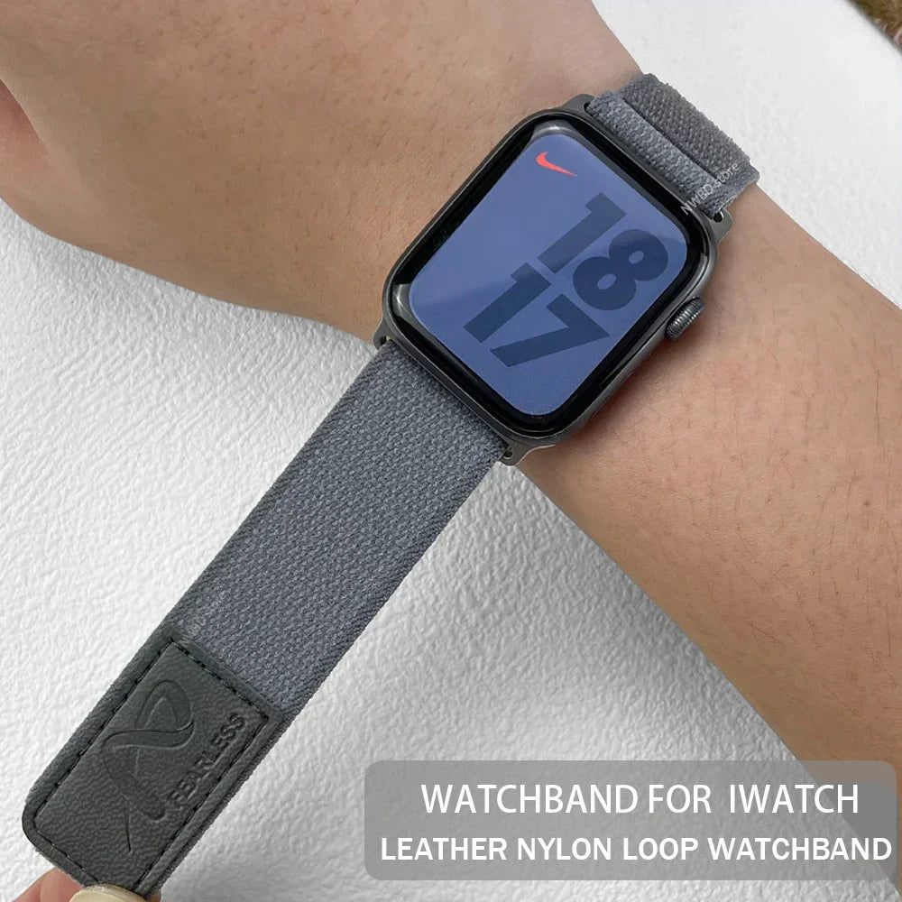 Nylon-Lederarmband für die Apple Watch