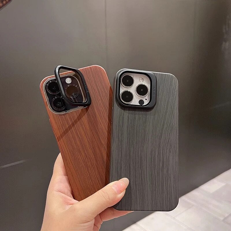 Wood Texture Lens Holder Cover