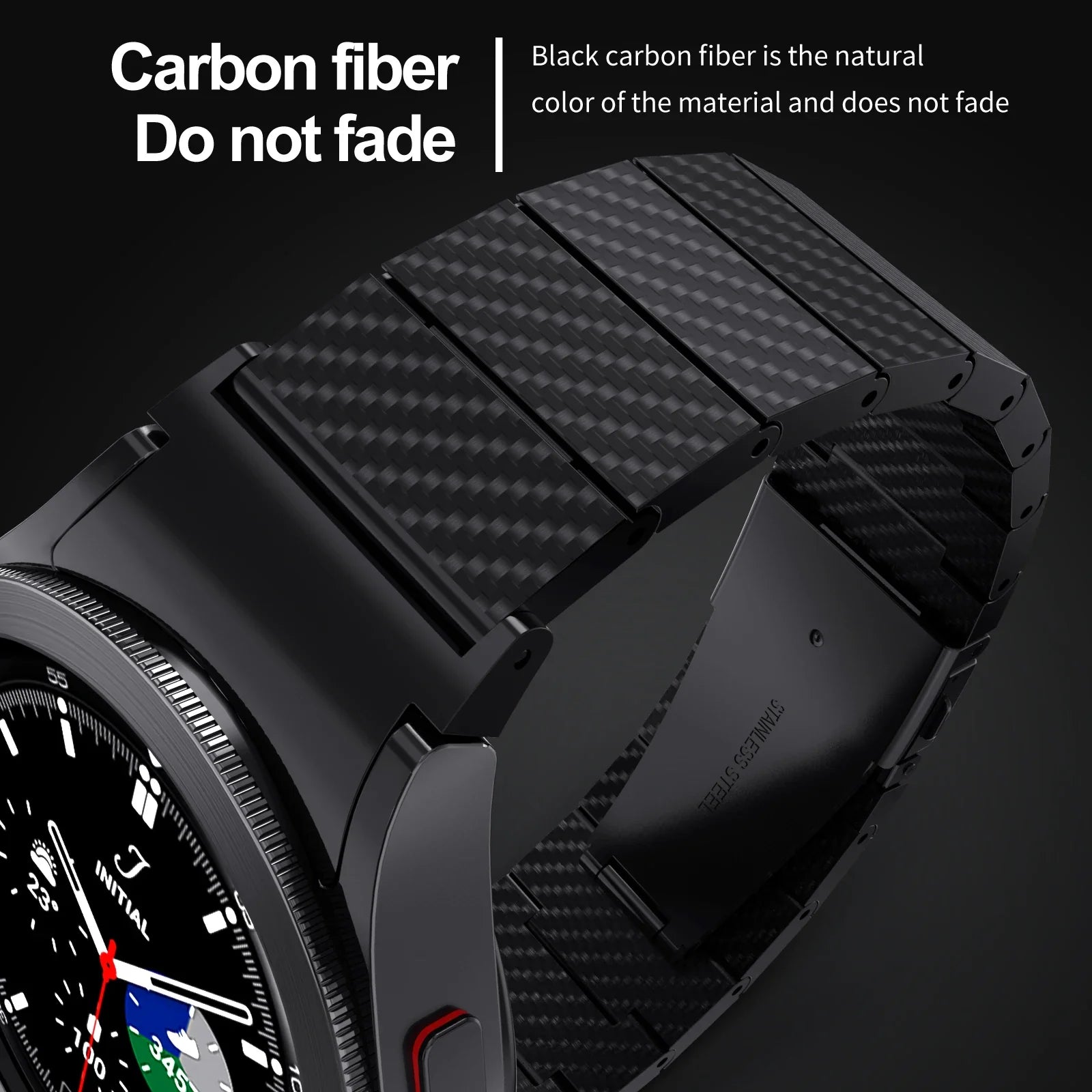 Lückenloses Carbonfaserarmband für die Samsung Galaxy Watch