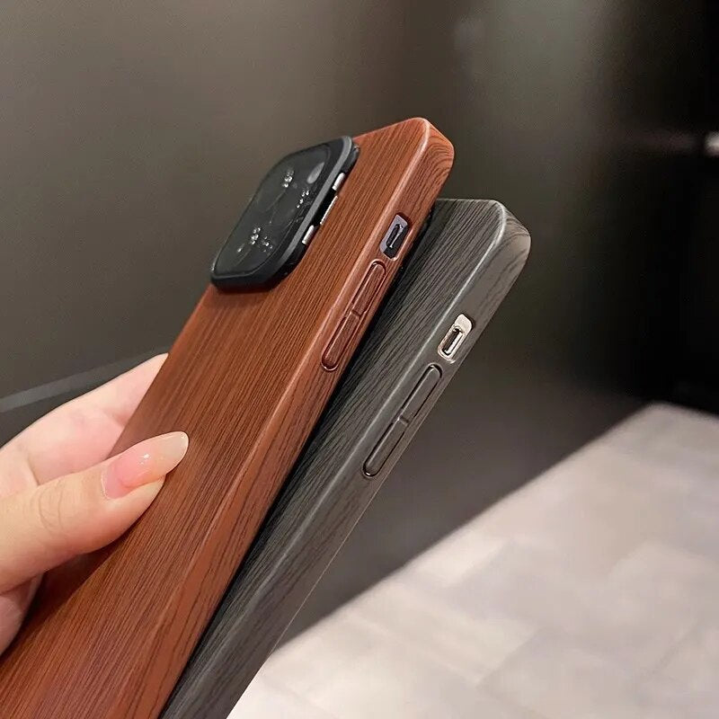 Wood Texture Lens Holder Cover