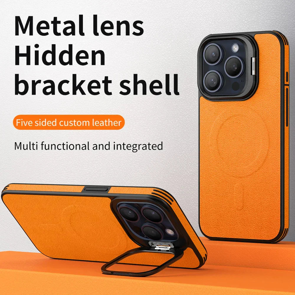 Metal lens hidden bracket shell