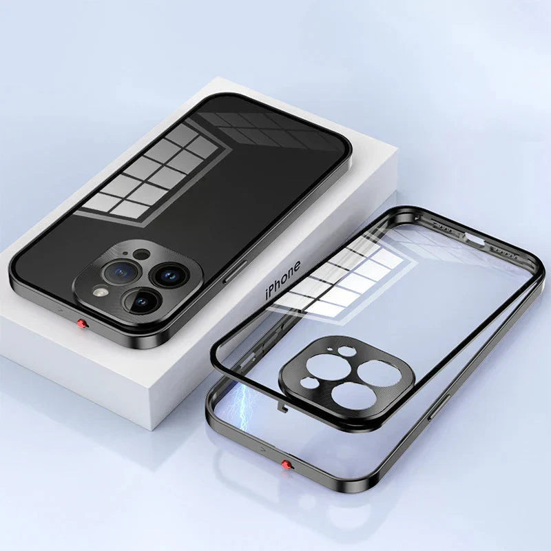 Funda de vidrio templado SnapLock para iPhone 