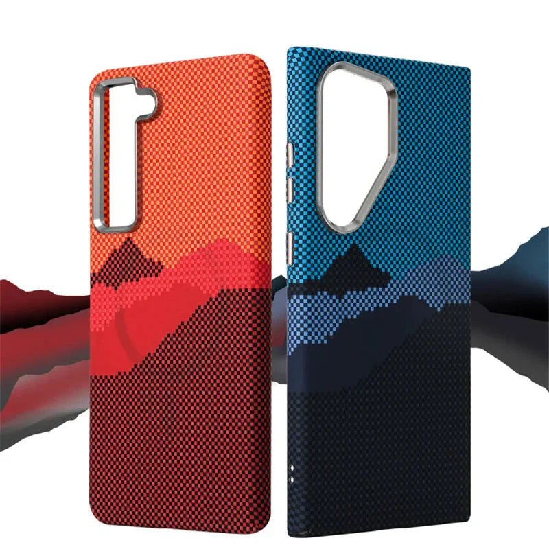 Funda para Samsung con diseño geométrico de carbono de Sophistico 