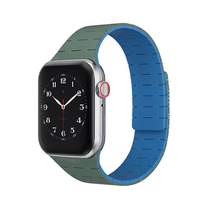 "Sport Dual-Tone Band" Magnetisches, atmungsaktives Silikonarmband für die Apple Watch