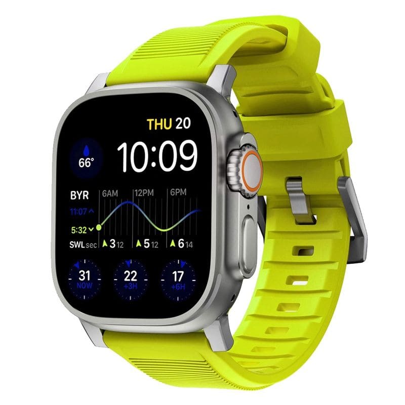 "Sports Horizontal Stripes" Silicone Waterproof Band For Apple Watch