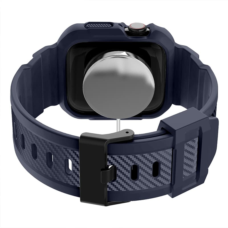 Correa de TPU para Apple Watch con diseño deportivo de fibra de carbono 