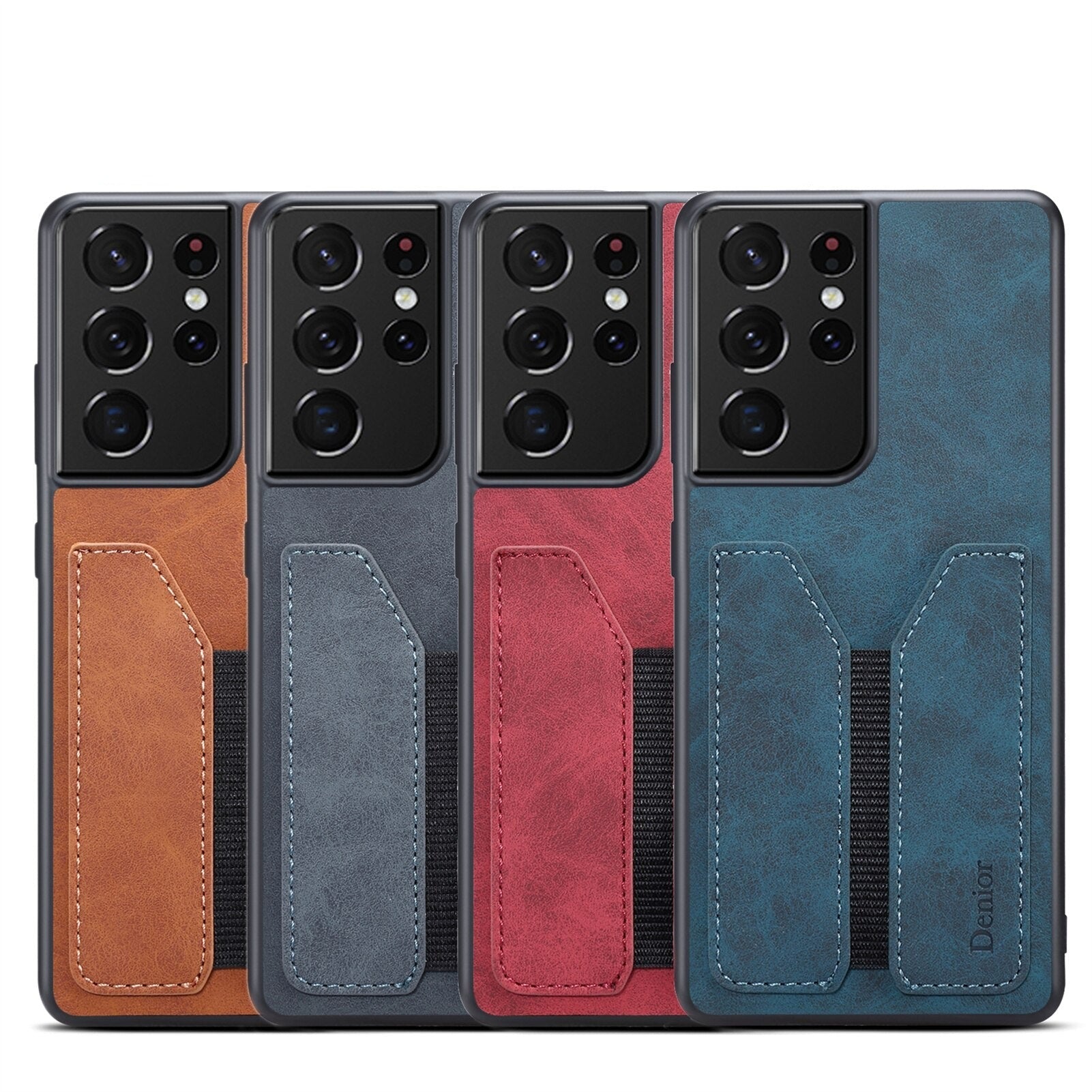 Funda tipo billetera con bolsillo para tarjetas extensible para Samsung 