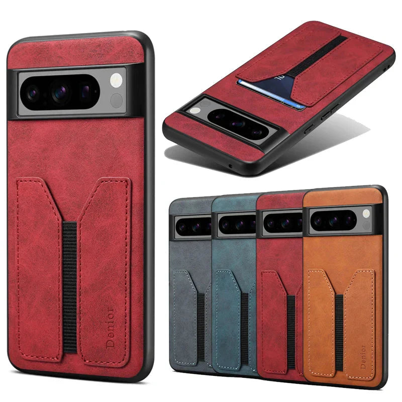 Funda elástica para Google Pixel con tarjetero 