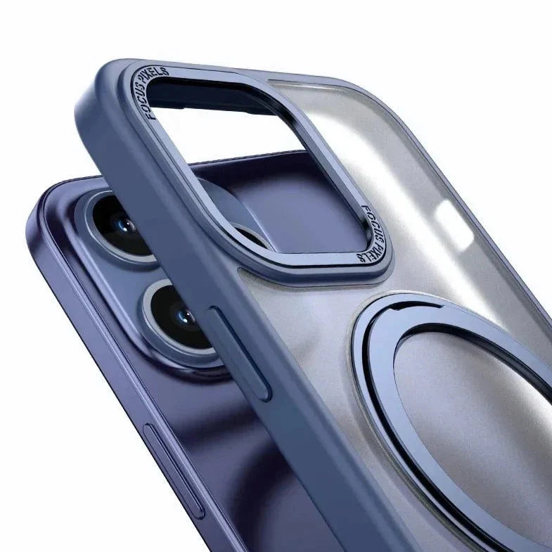 Strong Magnetic Rotatable Metal Bracket iPhone Case