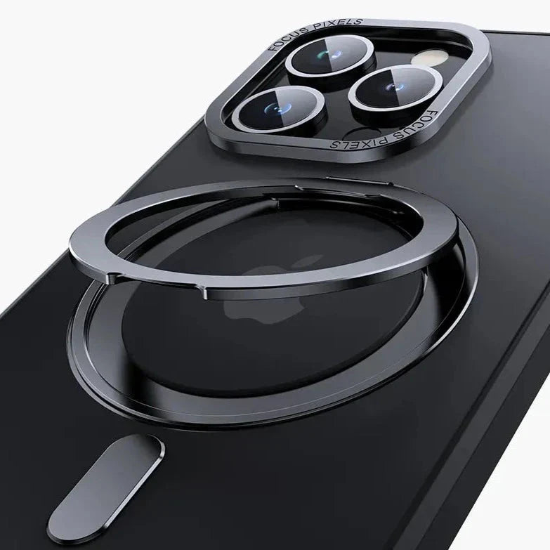 Strong Magnetic Rotatable Metal Bracket iPhone Case