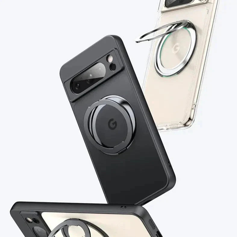 Funda para Google Pixel con anillo de metal giratorio 