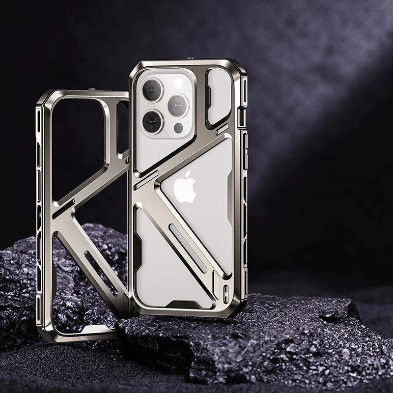 Titanium Alloy Armor Hollow iPhone Case