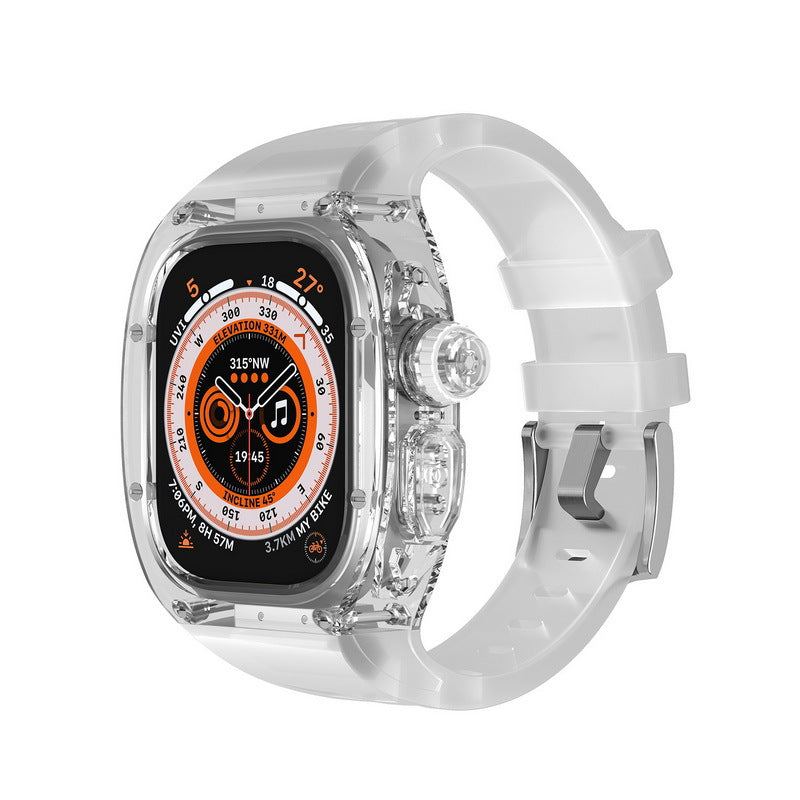 Transparent Integrated Silicone Band Case For Apple Watch Ultra