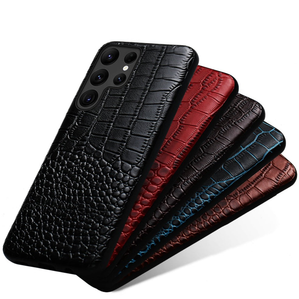 Funda Samsung de piel auténtica en dos tonos 