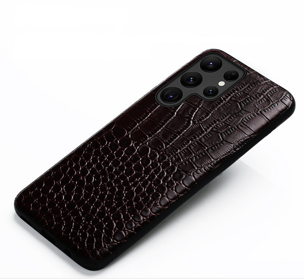 Funda Samsung de piel auténtica en dos tonos 