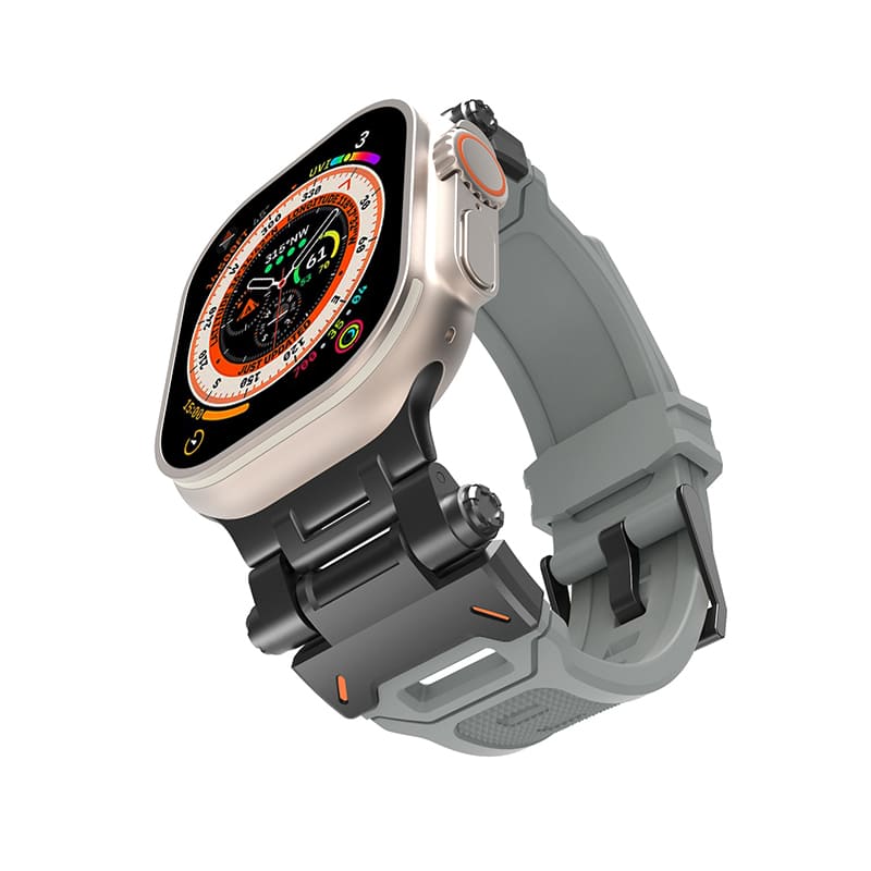 „Ultimate Luxury“ Silikonarmband mit Titan-Connector für die Apple Watch