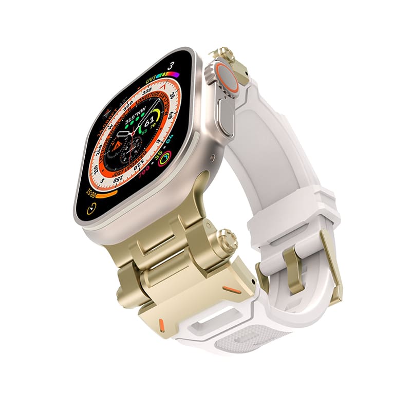 Correa de silicona "Ultimate Luxury" con conector de titanio para Apple Watch