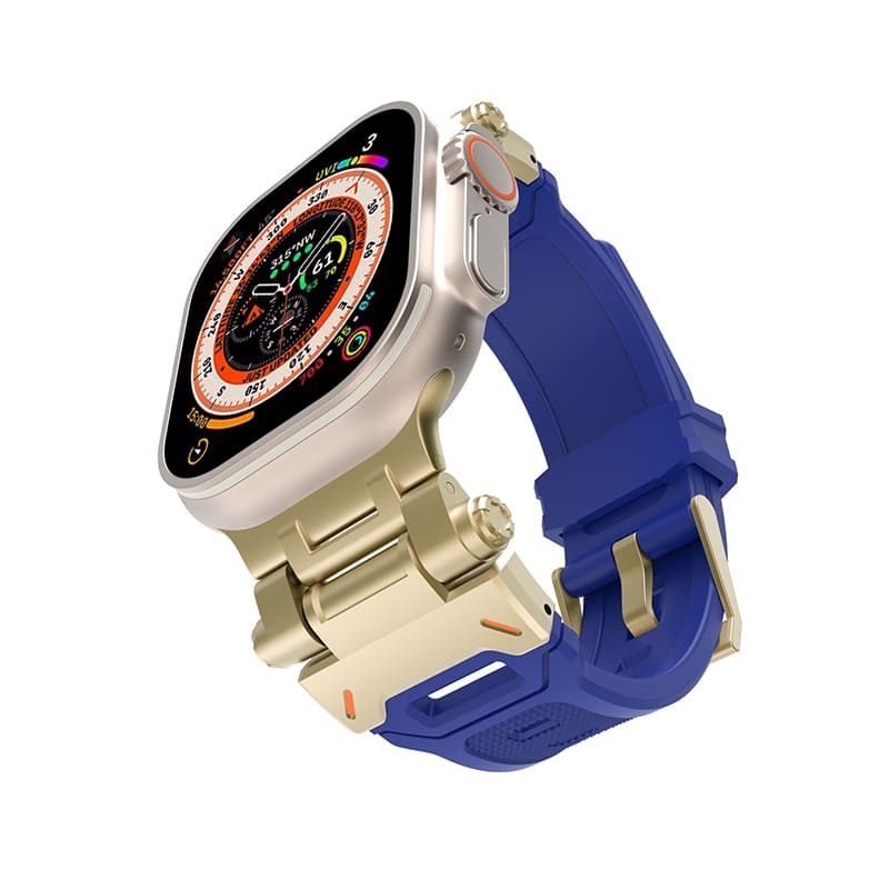 Correa de silicona "Ultimate Luxury" con conector de titanio para Apple Watch