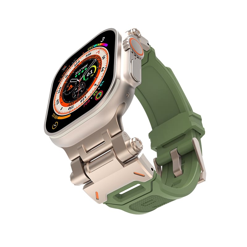 „Ultimate Luxury“ Silikonarmband mit Titan-Connector für die Apple Watch