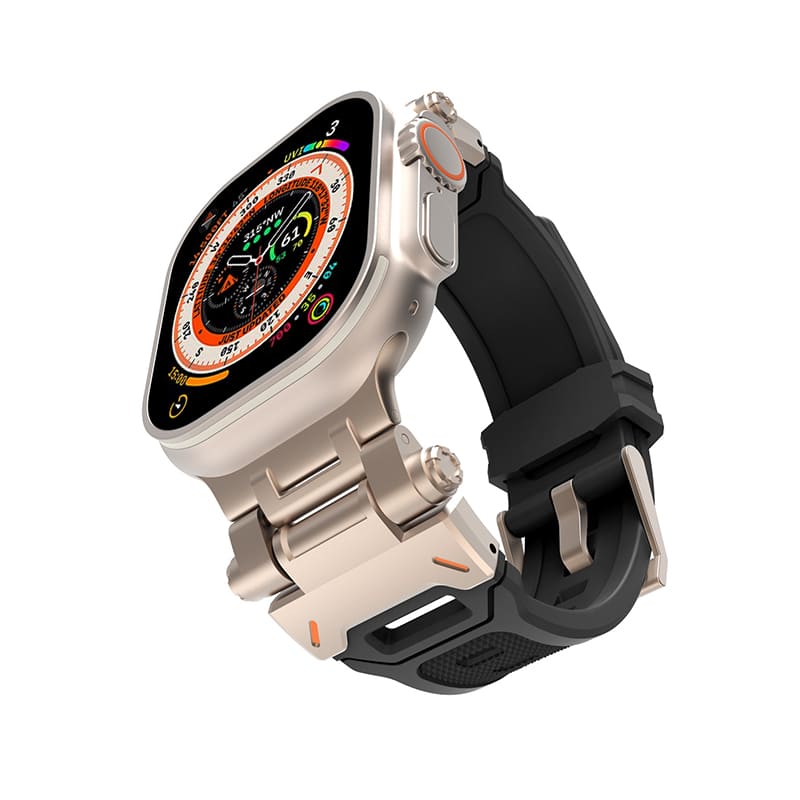 Correa de silicona "Ultimate Luxury" con conector de titanio para Apple Watch