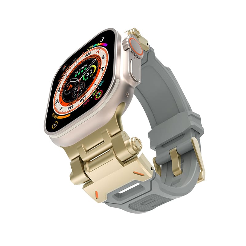 „Ultimate Luxury“ Silikonarmband mit Titan-Connector für die Apple Watch