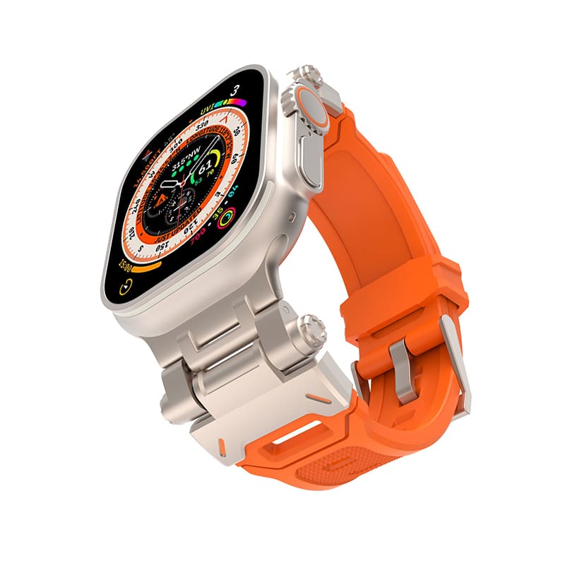 Correa de silicona "Ultimate Luxury" con conector de titanio para Apple Watch