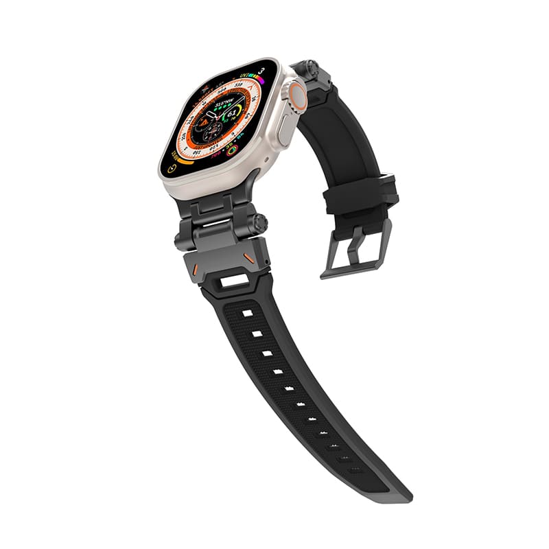 Correa de silicona "Ultimate Luxury" con conector de titanio para Apple Watch