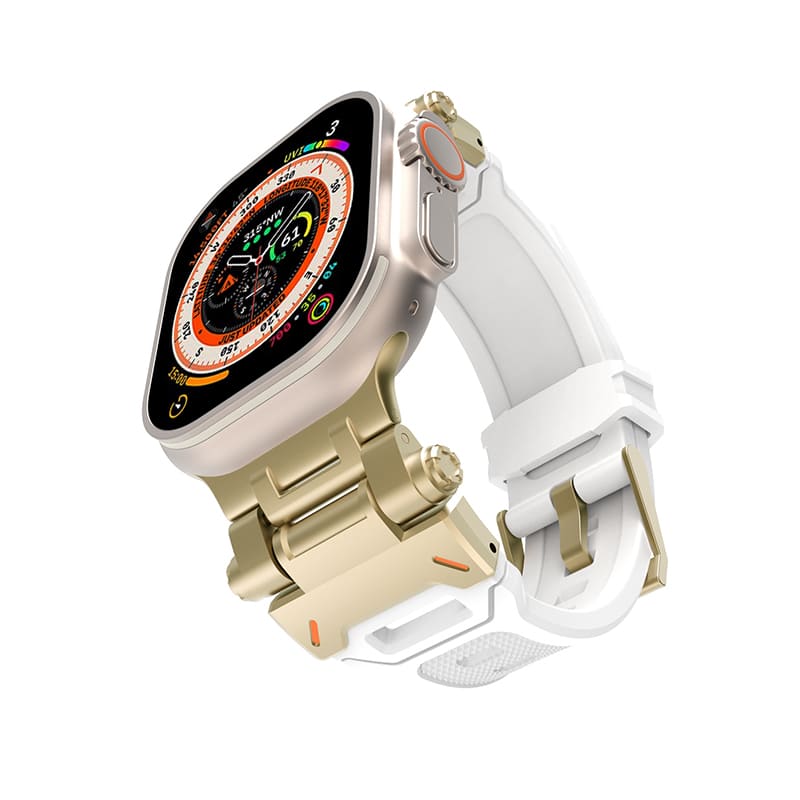 Correa de silicona "Ultimate Luxury" con conector de titanio para Apple Watch