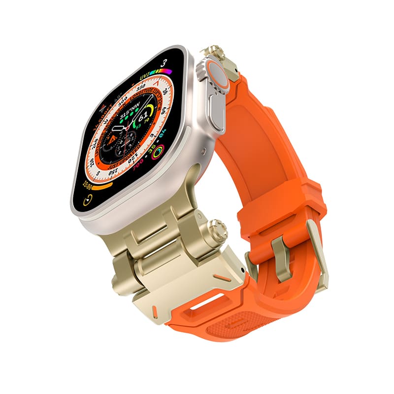 Correa de silicona "Ultimate Luxury" con conector de titanio para Apple Watch