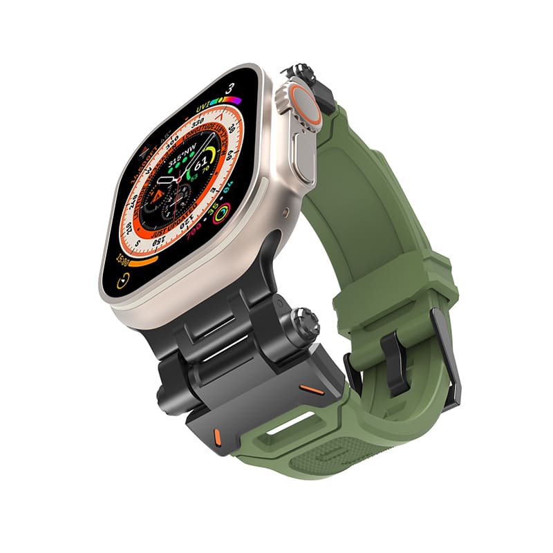 Correa de silicona "Ultimate Luxury" con conector de titanio para Apple Watch