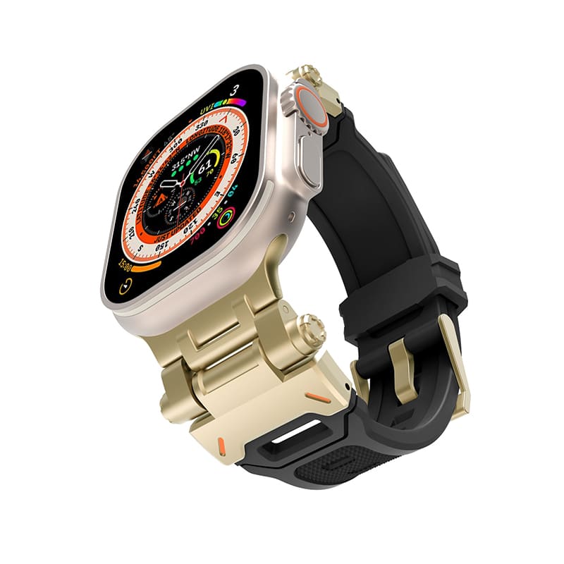 "Ultimate Luxury" Silicone Band with Titanium Connector for Apple Watch