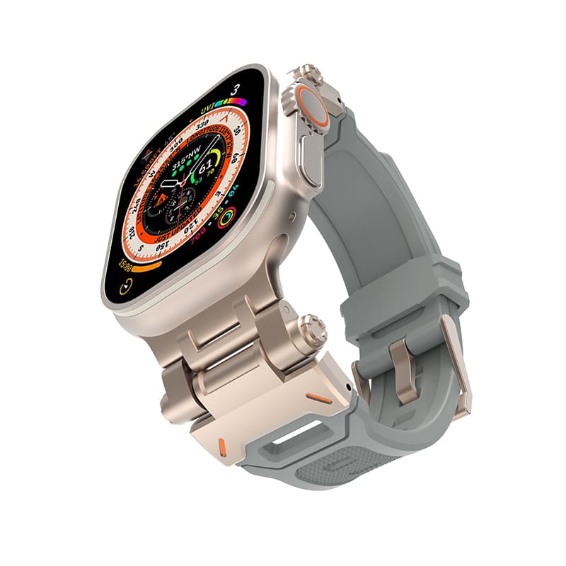 Correa de silicona "Ultimate Luxury" con conector de titanio para Apple Watch