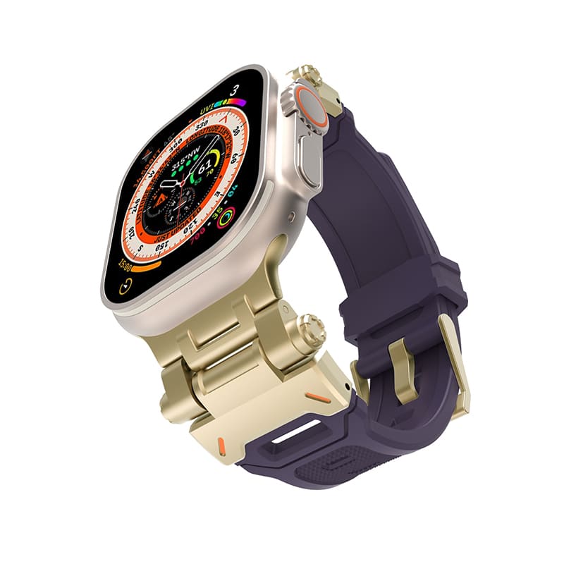 „Ultimate Luxury“ Silikonarmband mit Titan-Connector für die Apple Watch