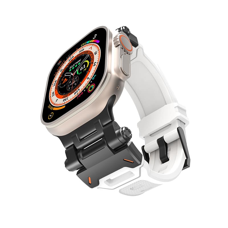 „Ultimate Luxury“ Silikonarmband mit Titan-Connector für die Apple Watch