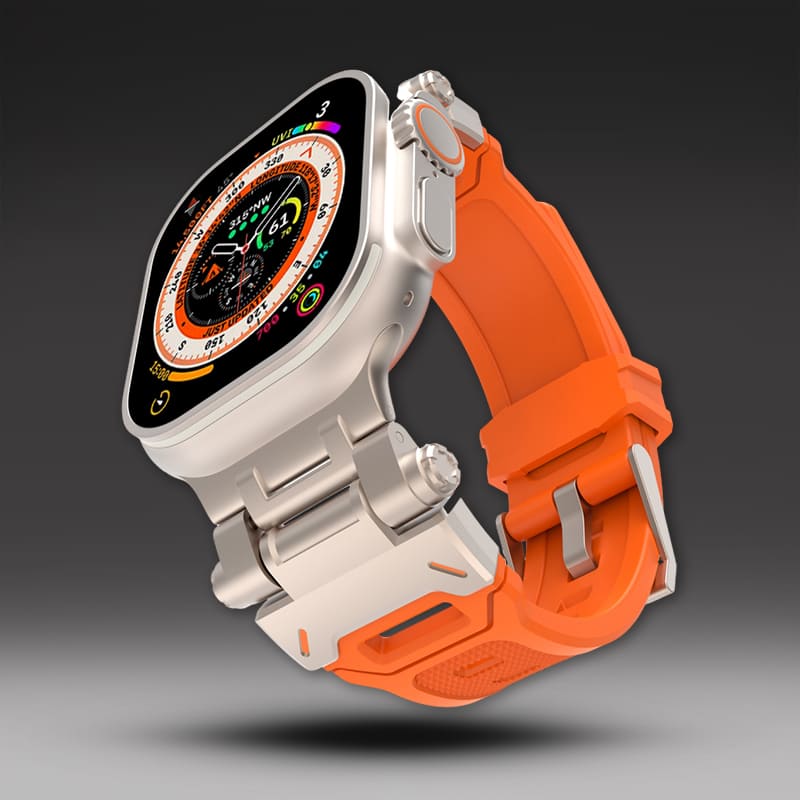 Correa de silicona "Ultimate Luxury" con conector de titanio para Apple Watch