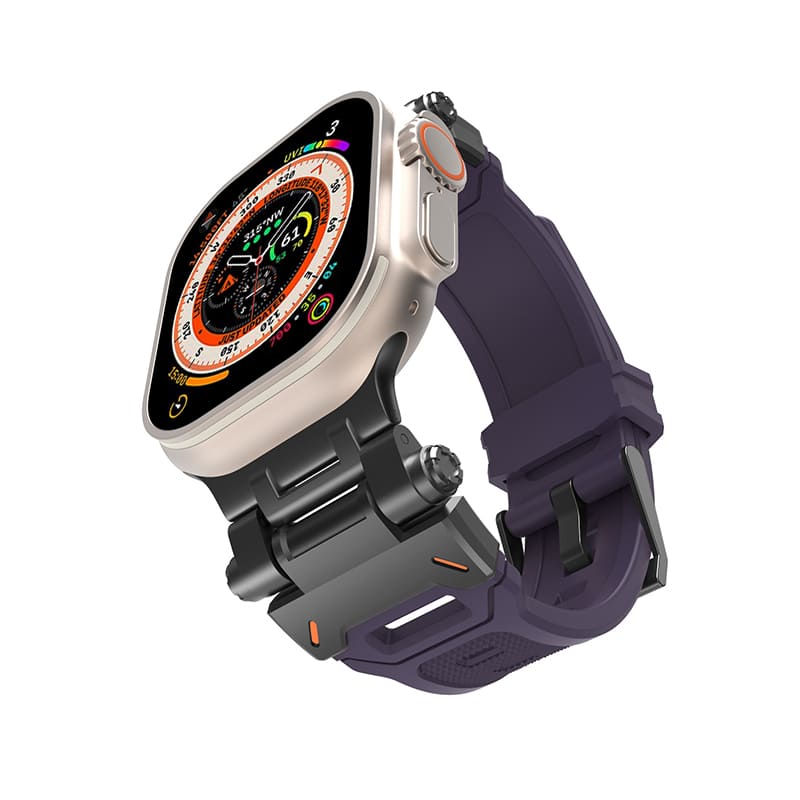 „Ultimate Luxury“ Silikonarmband mit Titan-Connector für die Apple Watch